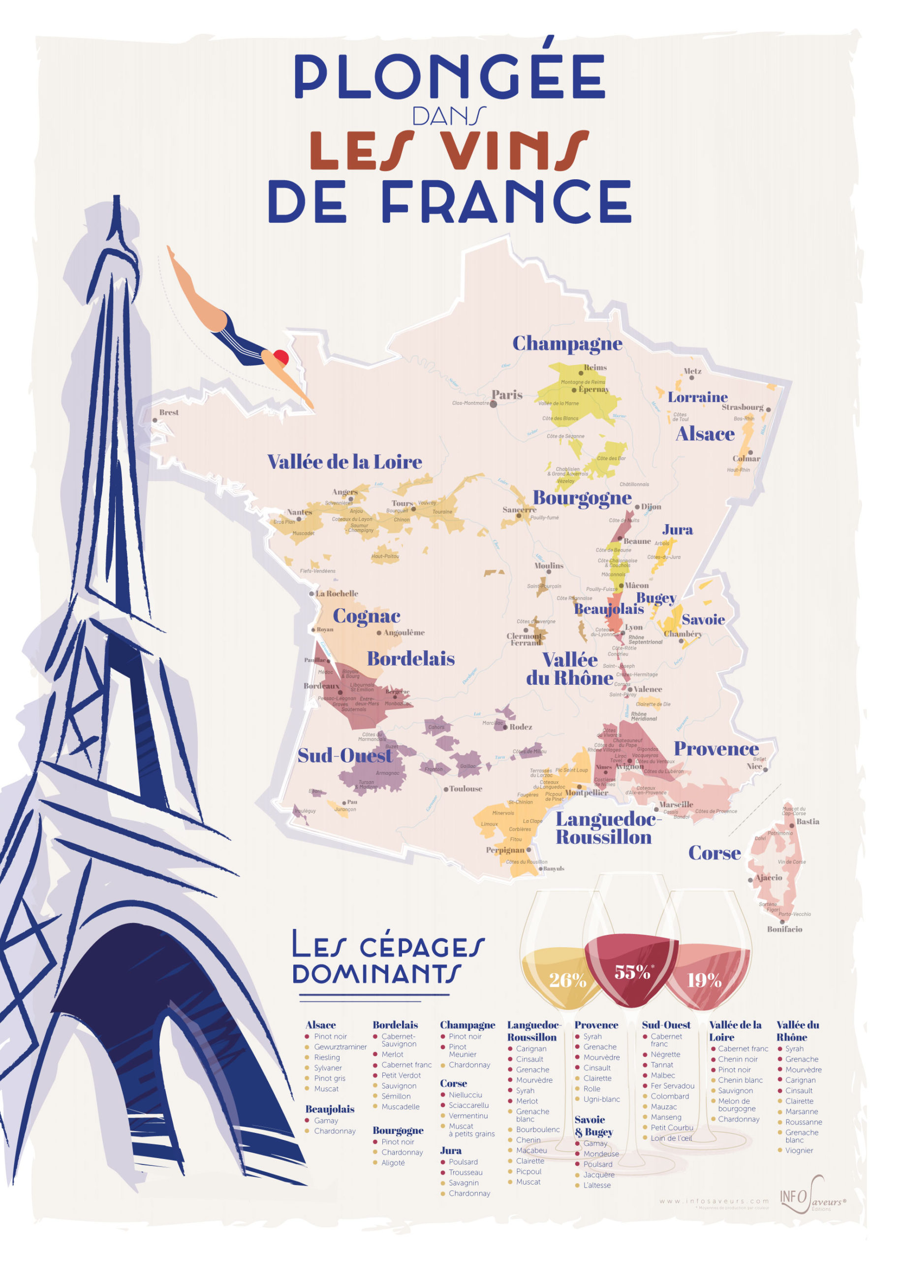 Cartes des Vins de France - Infosaveurs